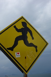 running man sign
