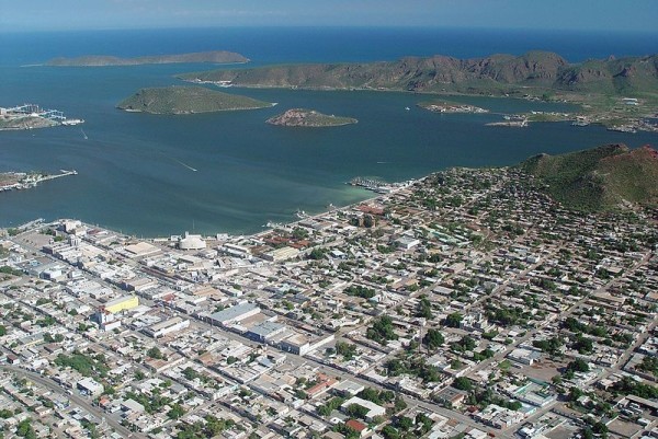 aerial view of Guaymas looking to seaward