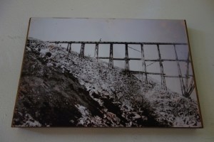 Timber bridge over arroyo, courtesy of Boleo Mining Museum.